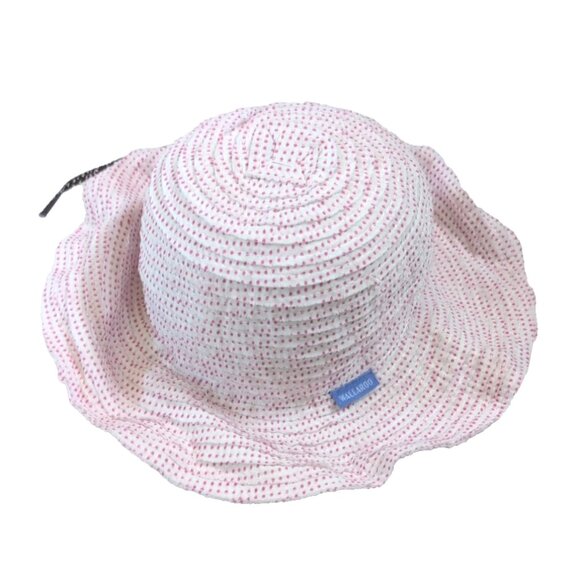Wallaroo Petite Scrunchie All Weather Sun Travel Hat Pink Dot Adjustable - Picture 1 of 3